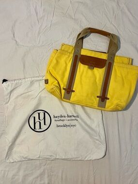 Retro Hayden Harnett yellow tote